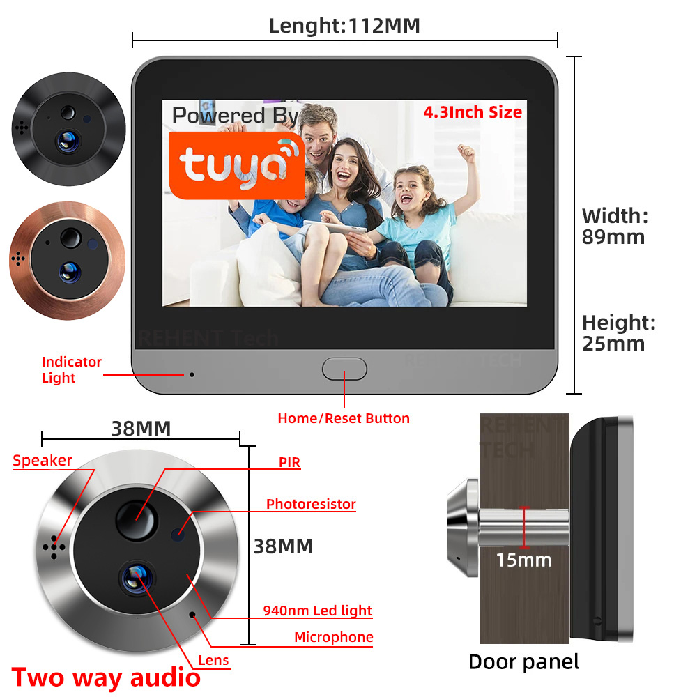 Smart Home Wiser - Mini Dwukierunkowy Wideorejestrator 3MP Tuya SmartLife